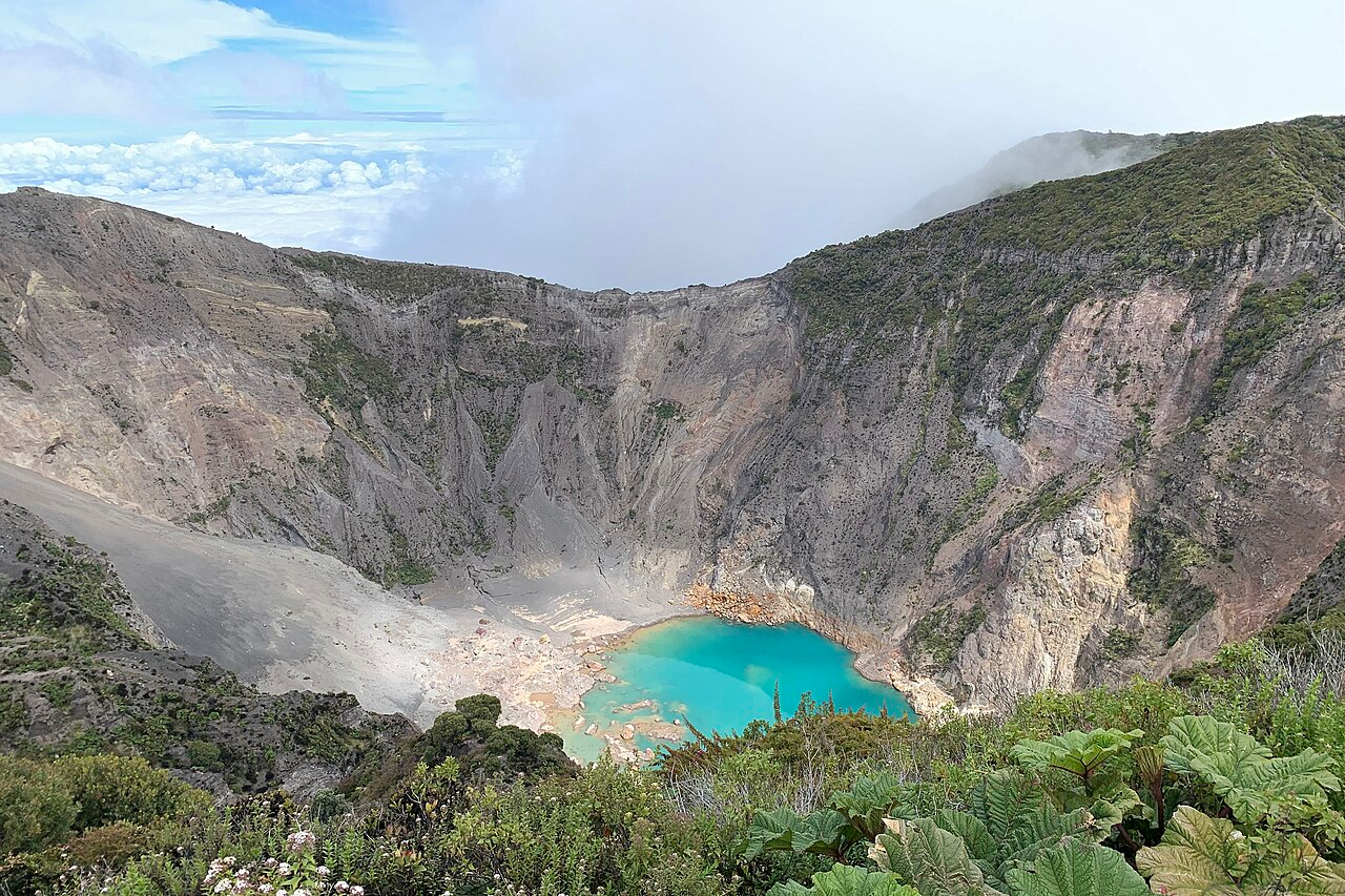 Crater landscape at Irazú Volcano near Cartago